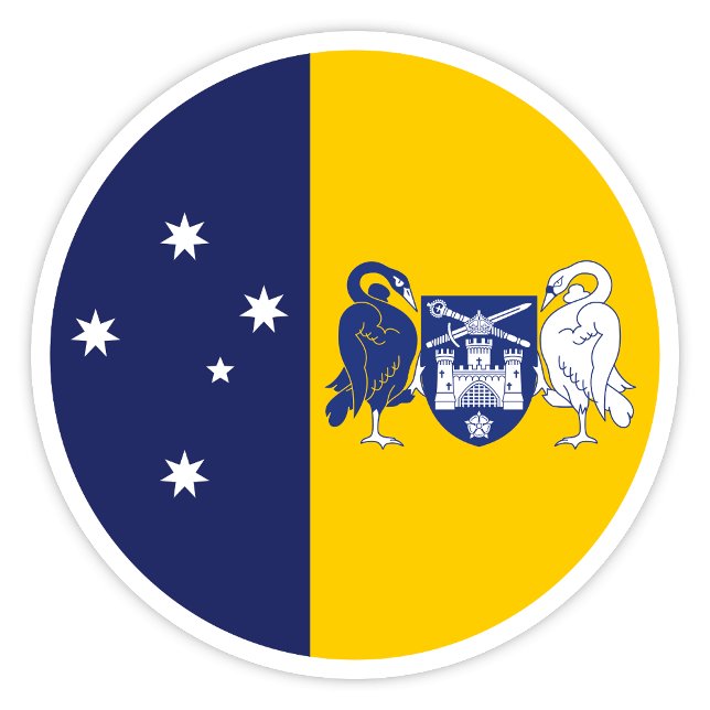 Autocollant drapeau du Territoire de la capitale a (Australian Capital Territory flag)