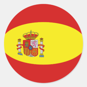 Autocollant Drapeau Fisheye Espagne