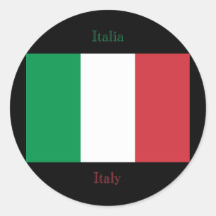 Autocollant drapeau italien
