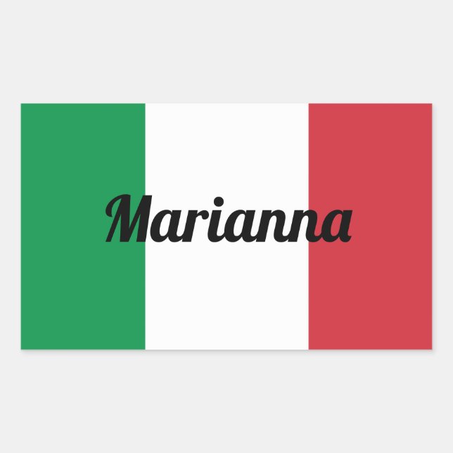 Autocollant Drapeau Italien - Personnalisable (Devant)