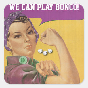 Autocollant drôle de Bunco - nous pouvons jouer