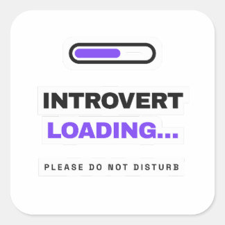 Autocollant drôle de chargement d'introverti