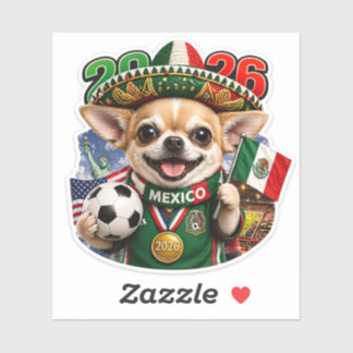 Autocollant drôle de Chihuahua mexicain Coupe du M