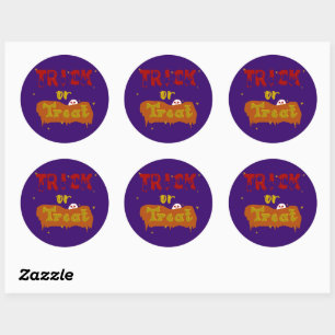Autocollant drôle de Halloween Bonbon ou un sort