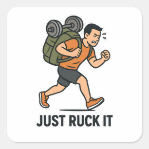 Autocollant drôle « Just Ruck It » – Fitness & Mar