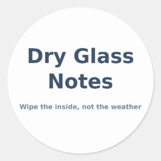 Autocollant Dry Glass Notes