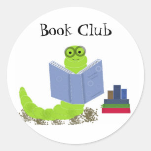 Autocollant du club de lecture Bookworm