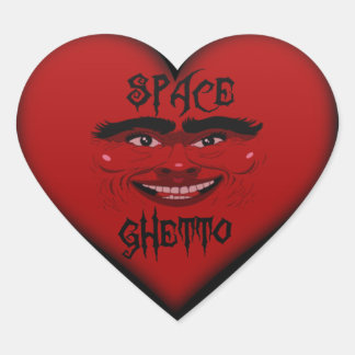 autocollant du coeur du ghetto de l'espace