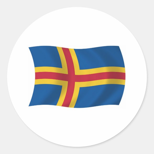 Autocollant du drapeau d'Aland (Devant)