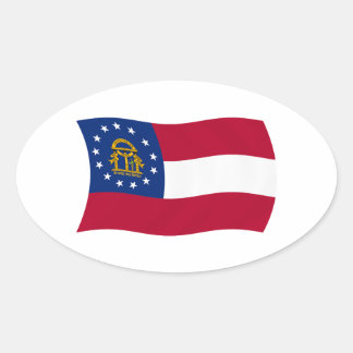 Autocollant du drapeau de Géorgie