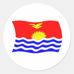 Autocollant du drapeau de Kiribati