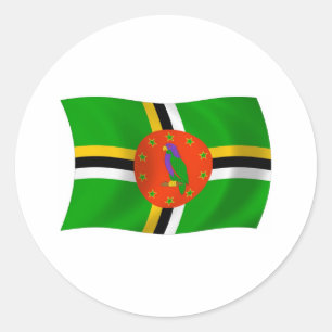 Autocollant du drapeau de la Dominique