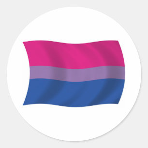 Autocollant du drapeau de la fierté bisexuelle