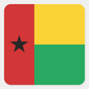 Autocollant du drapeau de la Guinée-Bissau