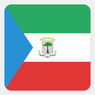 Autocollant du drapeau de la Guinée équatoriale