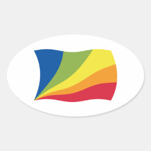 Autocollant du drapeau de la lingua franca nova