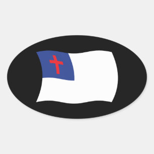 Autocollant du drapeau de la religion chrétienne