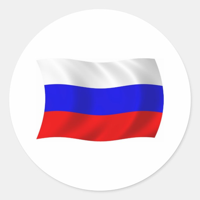 Autocollant du drapeau de la Russie (Devant)