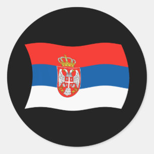Autocollant du drapeau de la Serbie