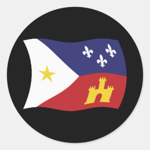 Autocollant du drapeau de l'Acadiana