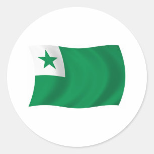 Autocollant du drapeau de l'espéranto