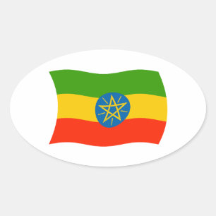 Autocollant du drapeau de l'Éthiopie
