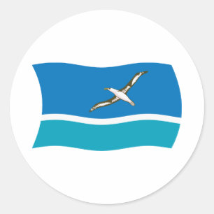 Autocollant du drapeau de l'île de Midway