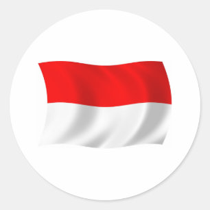 Autocollant du drapeau de l'Indonésie