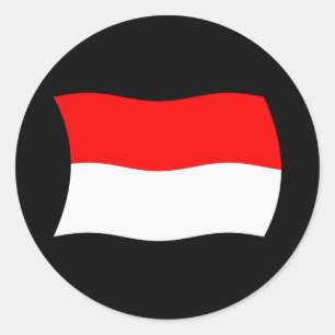 Autocollant du drapeau de l'Indonésie