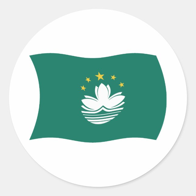 Autocollant du drapeau de Macao (Devant)