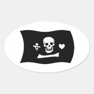 Autocollant du drapeau de Stede Bonnet