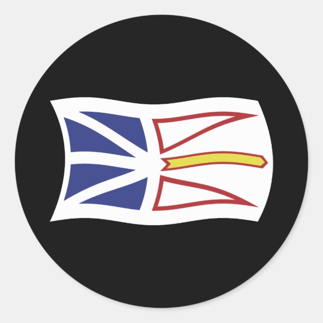 Autocollant du drapeau de Terre-Neuve-et-Labrador (Devant)