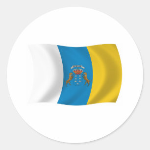 Autocollant du drapeau des îles Canaries
