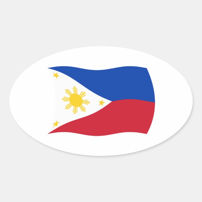 Autocollant du drapeau des Philippines (Devant)