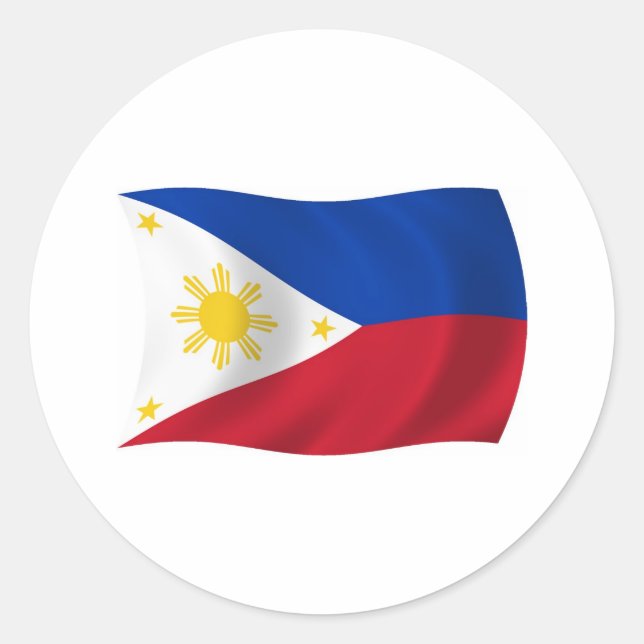 Autocollant du drapeau des Philippines (Devant)