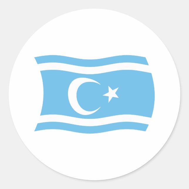 Autocollant du drapeau des Turkmènes irakiens (Devant)
