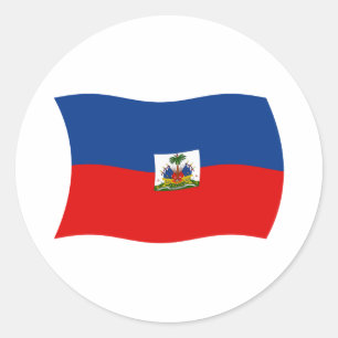 Autocollant du drapeau d'Haïti
