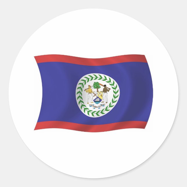 Autocollant du drapeau du Belize (Devant)