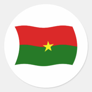 Autocollant du drapeau du Burkina Faso