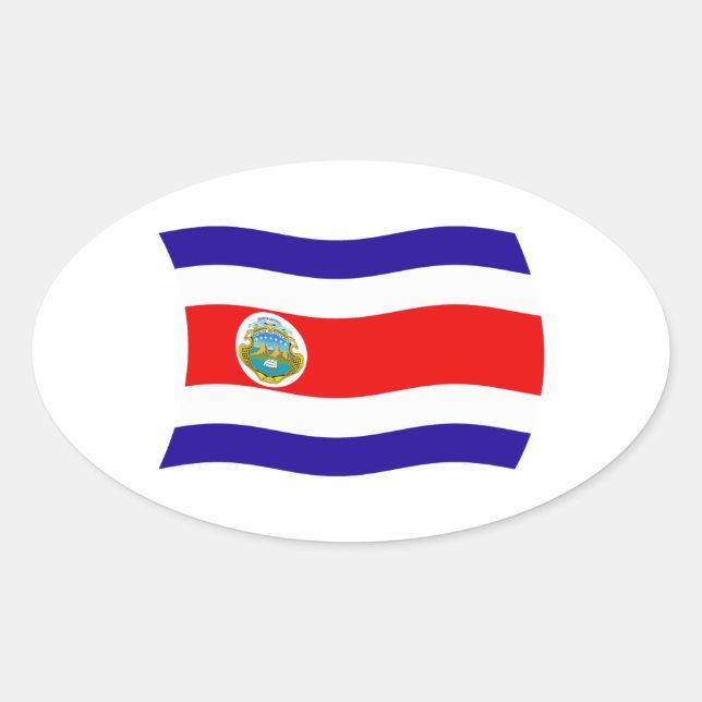 Autocollant du drapeau du Costa Rica (Devant)