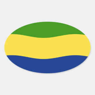 Autocollant du drapeau du Gabon