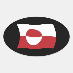 Autocollant du drapeau du Groenland