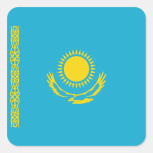 Autocollant du drapeau du Kazakhstan