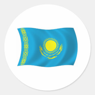 Autocollant du drapeau du Kazakhstan