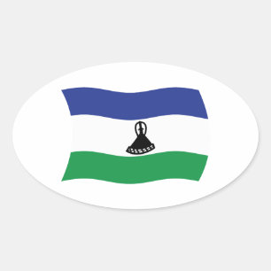 Autocollant du drapeau du Lesotho