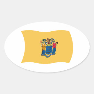 Autocollant du drapeau du New Jersey