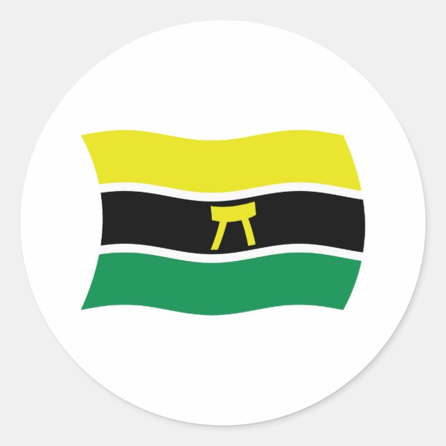 Autocollant du drapeau du peuple Ashanti (Devant)