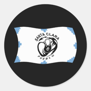 Autocollant du drapeau du pueblo de Santa Clara