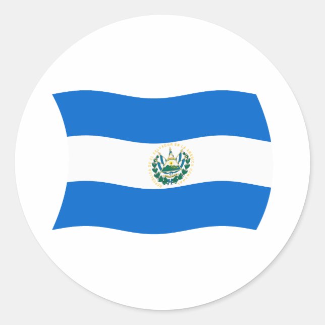 Autocollant du drapeau du Salvador (Devant)