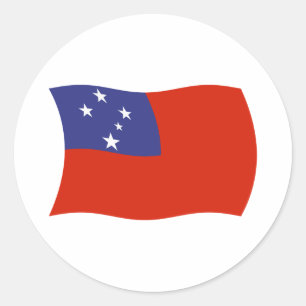 Autocollant du drapeau du Samoa